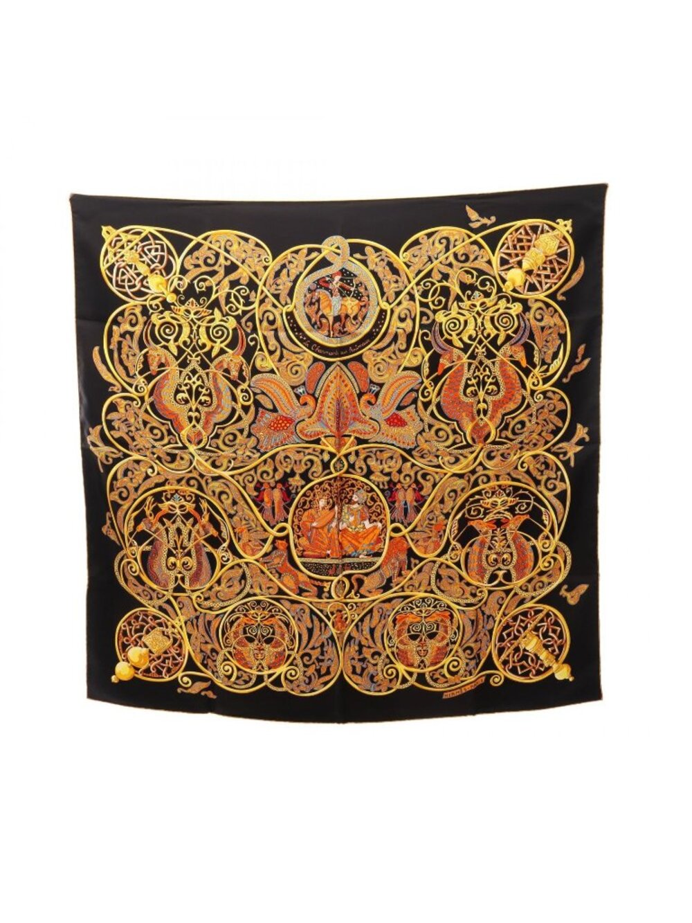 Hermes Scarf Carre 90 La Charmante Aux Animaux Silk